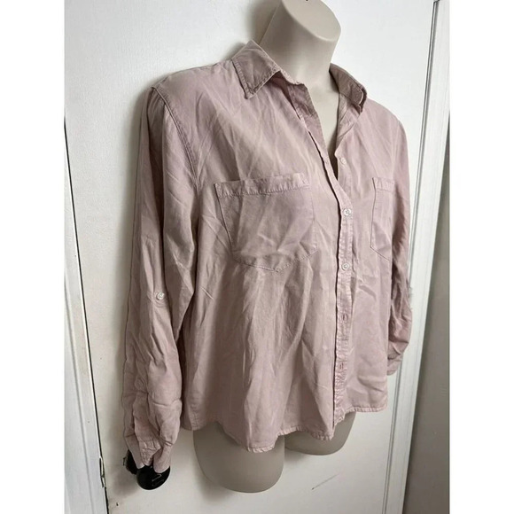 New Harper Heritage Button Up Women’s Top Size Large In Pink #0835 - Picture 2 of 9